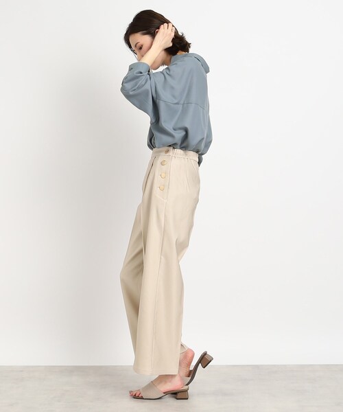 SHOO・LA・RUE（シューラルー）の「◆ドルマン衿付きシャツ（シャツ/ブラウス・レディース・ホワイト系/ピンク系/チャコールグレー/ブルー・00）」の16枚目の写真