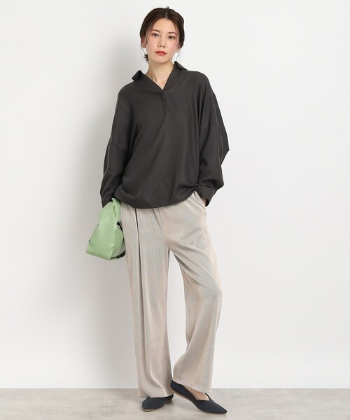 SHOO・LA・RUE（シューラルー）の「◆ドルマン衿付きシャツ（シャツ/ブラウス・レディース・ホワイト系/ピンク系/チャコールグレー/ブルー・00）」の17枚目の写真