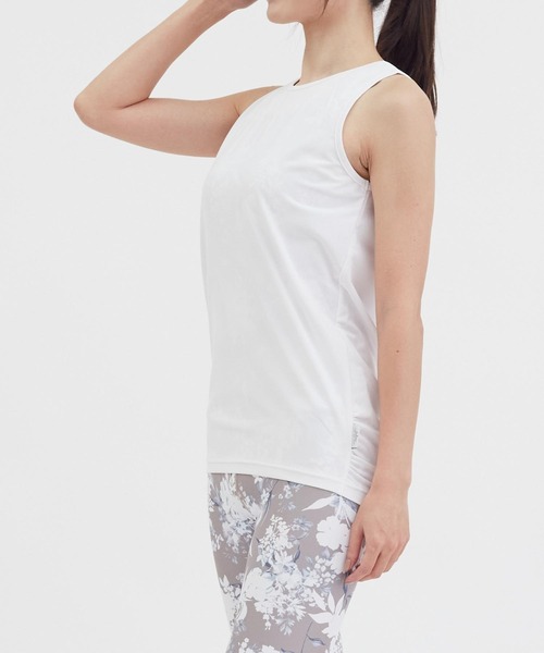 Julier Yoga and Relax(ジュリエヨガアンドリラックス)の「Julier Ecocoベア天竺タンクトップ(その他トップス・レディース・ピンク/ホワイト/ブラック・1/0)」の8枚目の写真