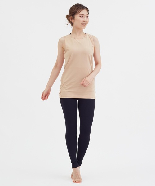 Julier Yoga and Relax(ジュリエヨガアンドリラックス)の「Julier Ecocoベア天竺タンクトップ(その他トップス・レディース・ピンク/ホワイト/ブラック・1/0)」の19枚目の写真