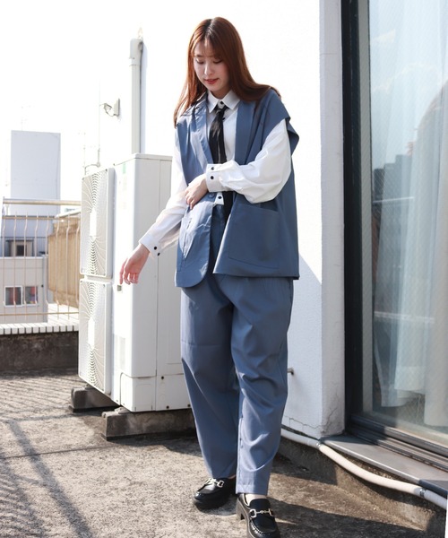 WESTSEA（ウエストシー）の「ジレ＆パンツスタイル セットアップ（セットアップ・メンズ・モカ/サックスブルー/グリーン/ベージュ/ブラック・M/L）」の15枚目の写真