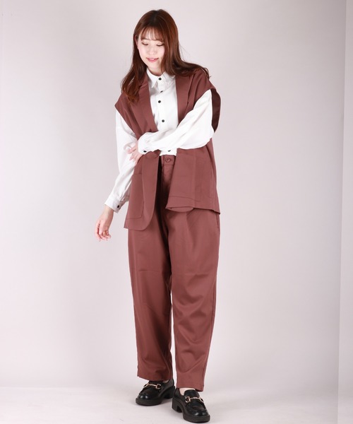 WESTSEA（ウエストシー）の「ジレ＆パンツスタイル セットアップ（セットアップ・メンズ・モカ/サックスブルー/グリーン/ベージュ/ブラック・M/L）」の10枚目の写真