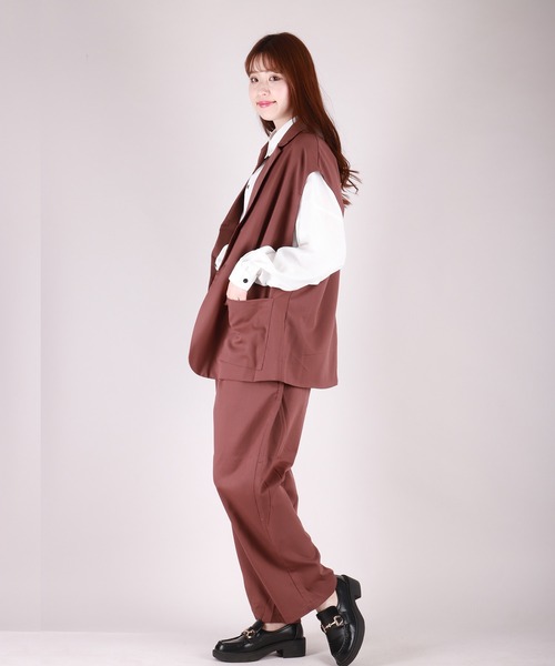 WESTSEA（ウエストシー）の「ジレ＆パンツスタイル セットアップ（セットアップ・メンズ・モカ/サックスブルー/グリーン/ベージュ/ブラック・M/L）」の17枚目の写真