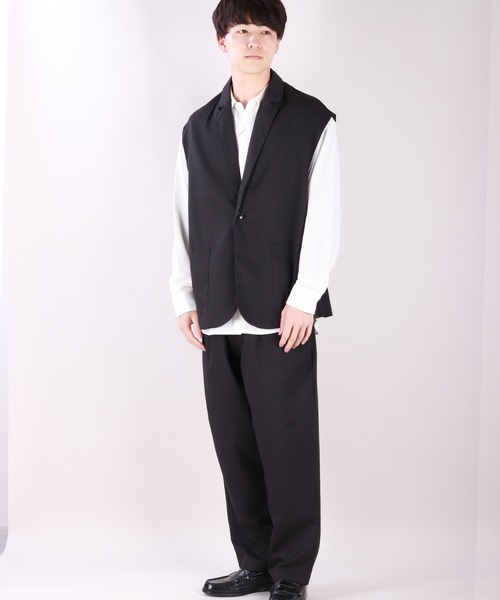 WESTSEA（ウエストシー）の「ジレ＆パンツスタイル セットアップ（セットアップ・メンズ・モカ/サックスブルー/グリーン/ベージュ/ブラック・M/L）」の19枚目の写真