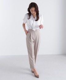 ◇<リネンライクセットアップ>テーパードパンツ