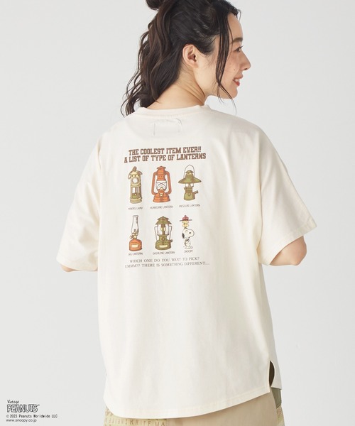 KRIFF MAYER Lady's Collection（クリフメイヤーレディースコレクション）の「スヌーピードルマンT（Tシャツ/カットソー・レディース・カーキ/ライトブラウン/チャコール/カラフル/ナチュラル・LARGE/MEDIUM）」の3枚目の写真