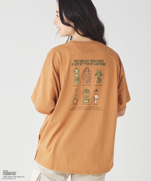 KRIFF MAYER Lady's Collection（クリフメイヤーレディースコレクション）の「スヌーピードルマンT（Tシャツ/カットソー・レディース・カーキ/ライトブラウン/チャコール/カラフル/ナチュラル・LARGE/MEDIUM）」の2枚目の写真