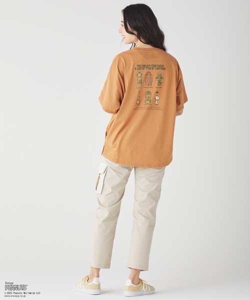 KRIFF MAYER Lady's Collection（クリフメイヤーレディースコレクション）の「スヌーピードルマンT（Tシャツ/カットソー・レディース・カーキ/ライトブラウン/チャコール/カラフル/ナチュラル・LARGE/MEDIUM）」の11枚目の写真