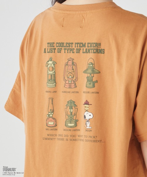 KRIFF MAYER Lady's Collection（クリフメイヤーレディースコレクション）の「スヌーピードルマンT（Tシャツ/カットソー・レディース・カーキ/ライトブラウン/チャコール/カラフル/ナチュラル・LARGE/MEDIUM）」の14枚目の写真