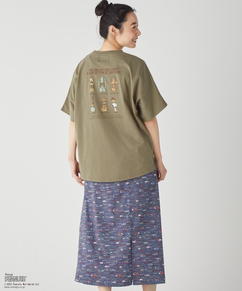 KRIFF MAYER Lady's Collection（クリフメイヤーレディースコレクション）の「スヌーピードルマンT（Tシャツ/カットソー・レディース・カーキ/ライトブラウン/チャコール/カラフル/ナチュラル・LARGE/MEDIUM）」の16枚目の写真