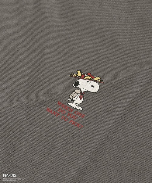 KRIFF MAYER Lady's Collection（クリフメイヤーレディースコレクション）の「スヌーピードルマンT（Tシャツ/カットソー・レディース・カーキ/ライトブラウン/チャコール/カラフル/ナチュラル・LARGE/MEDIUM）」の20枚目の写真
