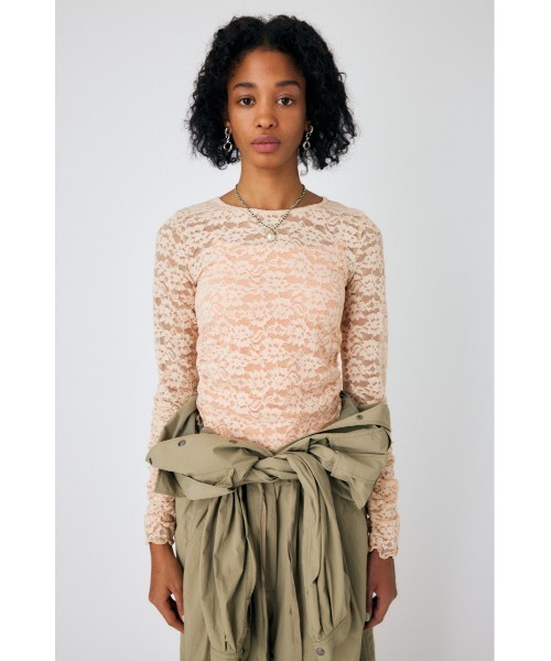 MOUSSY（マウジー）の「LACY BOAT NECK トップス（Tシャツ/カットソー
