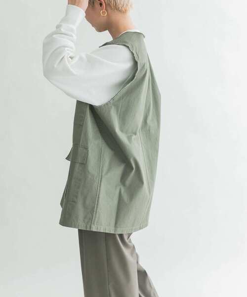 KBF（ケイビーエフ）の「カットオフミリタリーベスト（ベスト・レディース・ブラック/ベージュ/カーキ・ONE）」の14枚目の写真