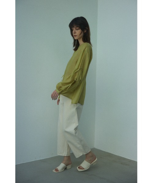 BLACK BY MOUSSY(ブラックバイマウジー)の「sheer blouse(シアーブラウス)(シャツ/ブラウス・レディース・ホワイト/ライトベージュ/グリーン・FREE)」の13枚目の写真