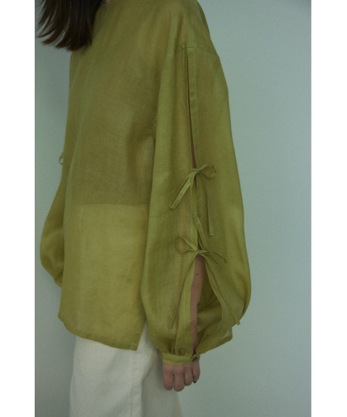 BLACK BY MOUSSY(ブラックバイマウジー)の「sheer blouse(シアーブラウス)(シャツ/ブラウス・レディース・ホワイト/ライトベージュ/グリーン・FREE)」の19枚目の写真