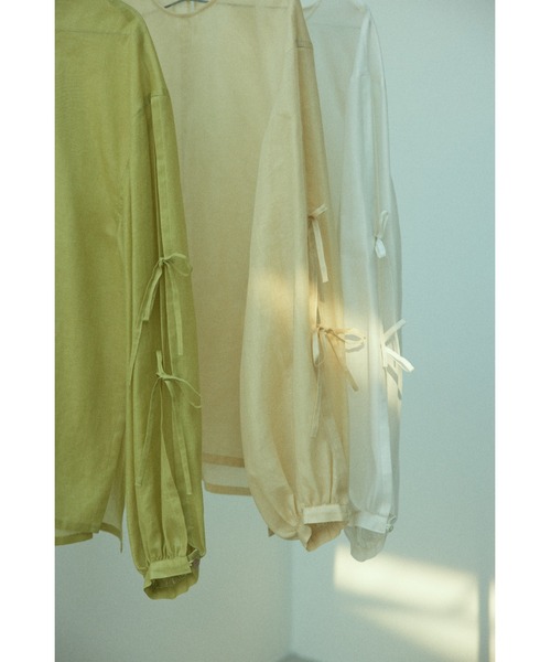 BLACK BY MOUSSY(ブラックバイマウジー)の「sheer blouse(シアーブラウス)(シャツ/ブラウス・レディース・ホワイト/ライトベージュ/グリーン・FREE)」の11枚目の写真