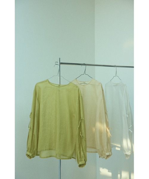 BLACK BY MOUSSY(ブラックバイマウジー)の「sheer blouse(シアーブラウス)(シャツ/ブラウス・レディース・ホワイト/ライトベージュ/グリーン・FREE)」の12枚目の写真