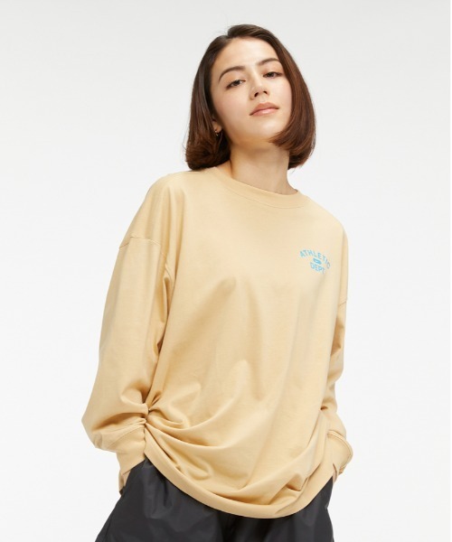 NIKE（ナイキ）の「ナイキ スポーツウェア ウィメンズ ロングスリーブ トップ / Nike Sportswear Women's Long-Sleeve Top＜XS-2XL 展開＞（Tシャツ/カットソー・レディース・ブラウン系その他2/ブラック/クリーム・XS/S/2XL/L/M/XL）」の22枚目の写真