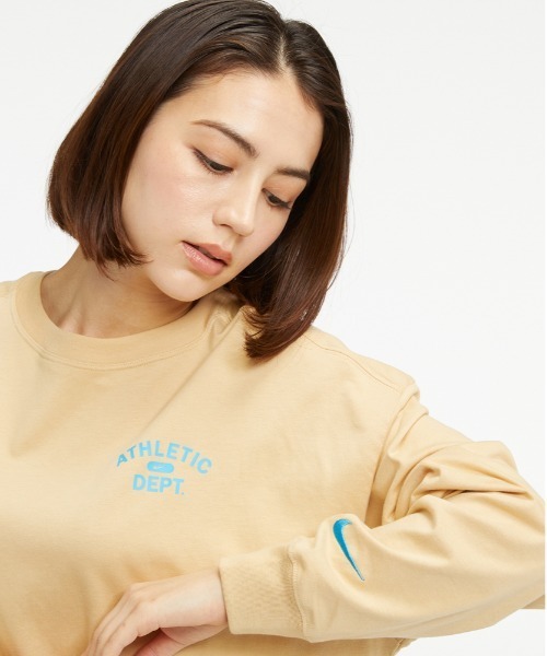 NIKE（ナイキ）の「ナイキ スポーツウェア ウィメンズ ロングスリーブ トップ / Nike Sportswear Women's Long-Sleeve Top＜XS-2XL 展開＞（Tシャツ/カットソー・レディース・ブラウン系その他2/ブラック/クリーム・XS/S/2XL/L/M/XL）」の18枚目の写真