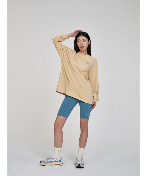 NIKE（ナイキ）の「ナイキ スポーツウェア ウィメンズ ロングスリーブ トップ / Nike Sportswear Women's Long-Sleeve Top＜XS-2XL 展開＞（Tシャツ/カットソー・レディース・ブラウン系その他2/ブラック/クリーム・XS/S/2XL/L/M/XL）」の9枚目の写真