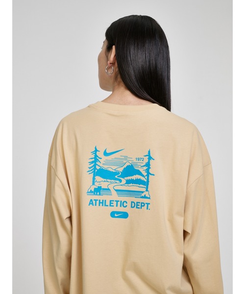 NIKE（ナイキ）の「ナイキ スポーツウェア ウィメンズ ロングスリーブ トップ / Nike Sportswear Women's Long-Sleeve Top＜XS-2XL 展開＞（Tシャツ/カットソー・レディース・ブラウン系その他2/ブラック/クリーム・XS/S/2XL/L/M/XL）」の7枚目の写真