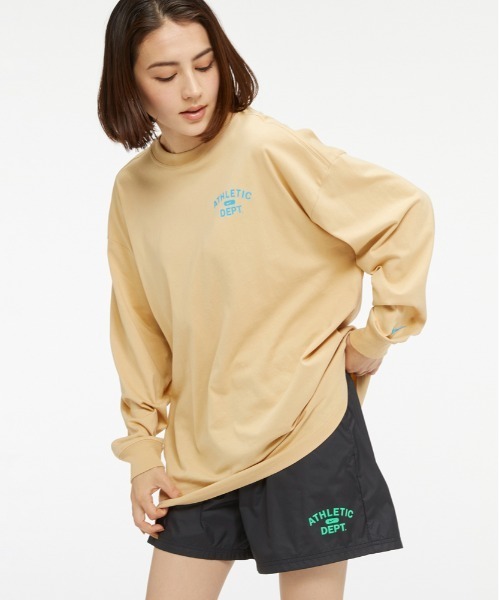 NIKE（ナイキ）の「ナイキ スポーツウェア ウィメンズ ロングスリーブ トップ / Nike Sportswear Women's Long-Sleeve Top＜XS-2XL 展開＞（Tシャツ/カットソー・レディース・ブラウン系その他2/ブラック/クリーム・XS/S/2XL/L/M/XL）」の11枚目の写真