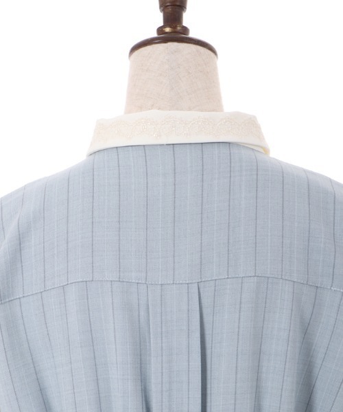 axes femme（アクシーズファム）の「タイ付重ね着風ストライプ