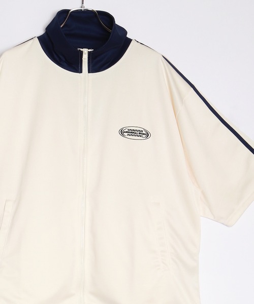 WESTSEA(ウエストシー)の「半袖トラックジャケット(その他トップス・メンズ・ベージュ系その他/オレンジ/ナチュラル/ブラック/グリーン/ブルー/サックスブルー・M/L)」の4枚目の写真
