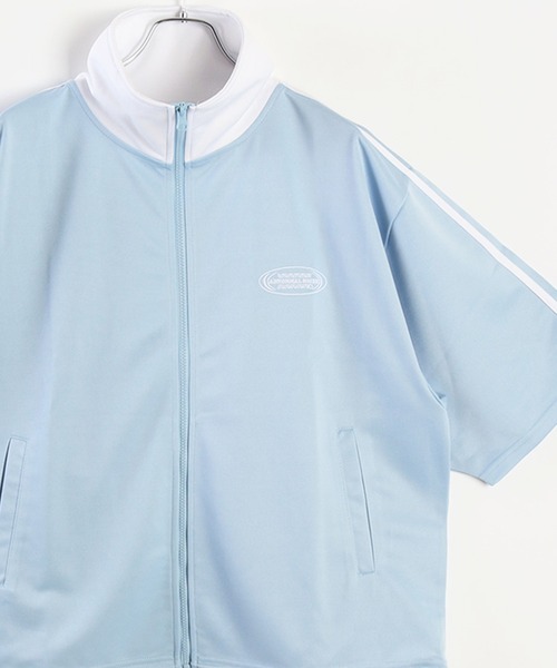WESTSEA(ウエストシー)の「半袖トラックジャケット(その他トップス・メンズ・ベージュ系その他/オレンジ/ナチュラル/ブラック/グリーン/ブルー/サックスブルー・M/L)」の1枚目の写真