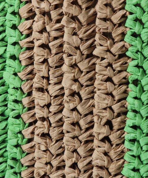 BEAUTY&YOUTH UNITED ARROWS(ビューティーアンドユースユナイテッドアローズ)の「ペーパー ストライプ トートバッグ/かごバッグ(かごバッグ・レディース・ピンク/ライム・FREE)」の15枚目の写真