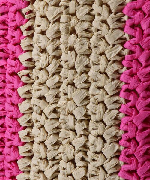 BEAUTY&YOUTH UNITED ARROWS(ビューティーアンドユースユナイテッドアローズ)の「ペーパー ストライプ トートバッグ/かごバッグ(かごバッグ・レディース・ピンク/ライム・FREE)」の20枚目の写真