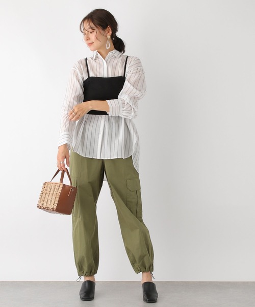 LEPSIM(レプシィム)の「アソートシアー長袖シャツ 177298(シャツ/ブラウス・レディース・ブラック/ベージュ/ピンク/オフホワイト/イエロー/ブルー・FREE)」の13枚目の写真