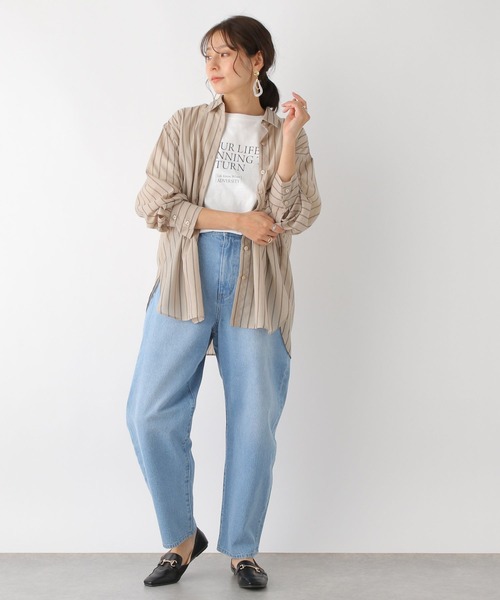 LEPSIM(レプシィム)の「アソートシアー長袖シャツ 177298(シャツ/ブラウス・レディース・ブラック/ベージュ/ピンク/オフホワイト/イエロー/ブルー・FREE)」の18枚目の写真