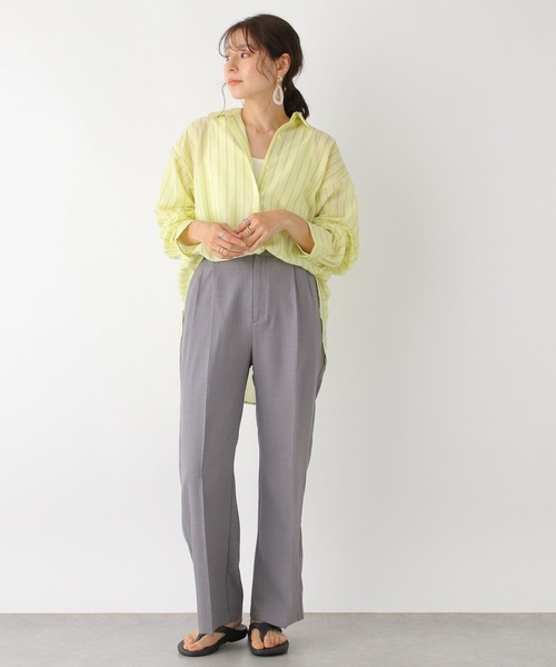 LEPSIM(レプシィム)の「アソートシアー長袖シャツ 177298(シャツ/ブラウス・レディース・ブラック/ベージュ/ピンク/オフホワイト/イエロー/ブルー・FREE)」の21枚目の写真