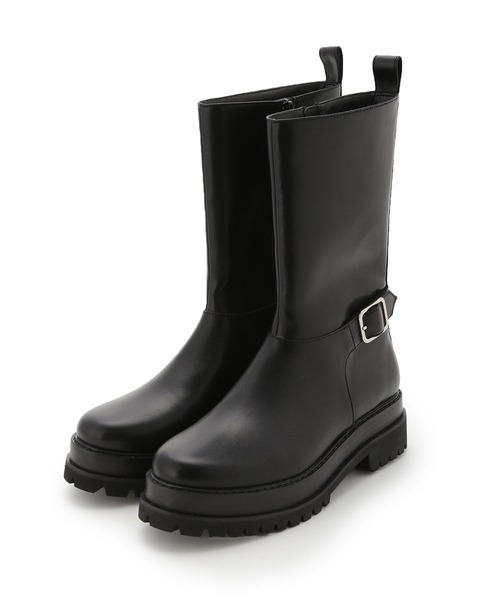 SNIDEL(スナイデル)の「エンジニアミディアムブーツ(ブーツ・レディース・ブラック・SMALL/MEDIUM/LARGE)」の4枚目の写真