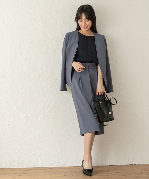 index（インデックス）の「◆≪エマール検証済 洗える≫セットアップ対応 ベルト付タイトスカート【洗濯機洗い可/接触冷感/イージーケア等】（スカート・レディース・チャコールグレー/ブラック/キャメル/グリーン・36/38/40/42）」の20枚目の写真