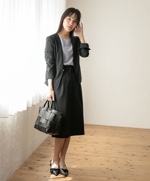 index（インデックス）の「◆≪エマール検証済 洗える≫セットアップ対応 ベルト付タイトスカート【洗濯機洗い可/接触冷感/イージーケア等】（スカート・レディース・チャコールグレー/ブラック/キャメル/グリーン・36/38/40/42）」の16枚目の写真