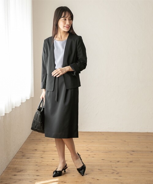 index（インデックス）の「◆≪エマール検証済 洗える≫セットアップ対応 ベルト付タイトスカート【洗濯機洗い可/接触冷感/イージーケア等】（スカート・レディース・チャコールグレー/ブラック/キャメル/グリーン・36/38/40/42）」の21枚目の写真