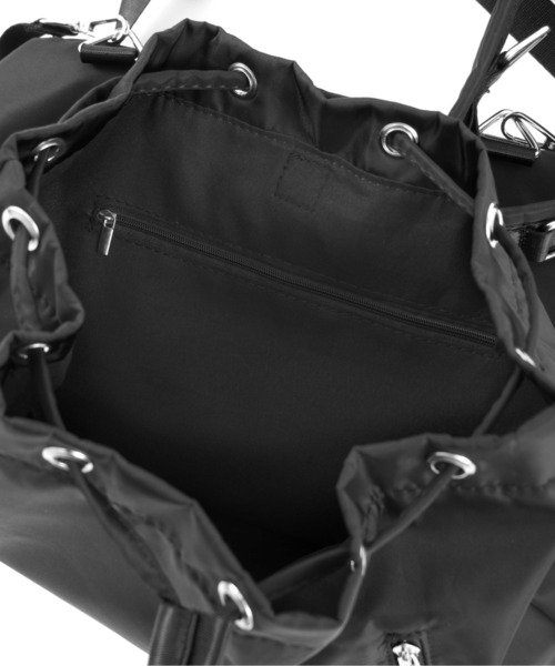 Figments(フィグメンツ)の「巾着バックパック(バックパック/リュック・レディース・ブラック/シルバー・FREE)」の8枚目の写真