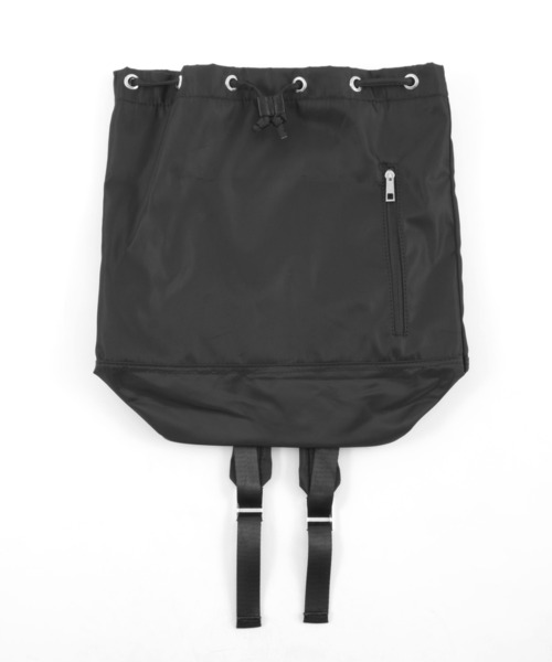 Figments(フィグメンツ)の「巾着バックパック(バックパック/リュック・レディース・ブラック/シルバー・FREE)」の9枚目の写真