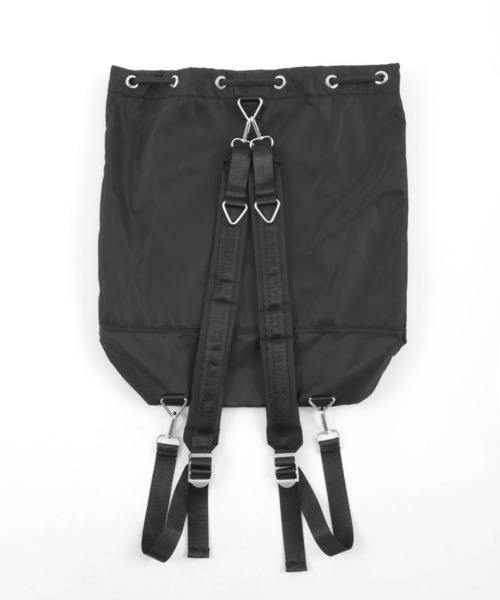 Figments(フィグメンツ)の「巾着バックパック(バックパック/リュック・レディース・ブラック/シルバー・FREE)」の10枚目の写真