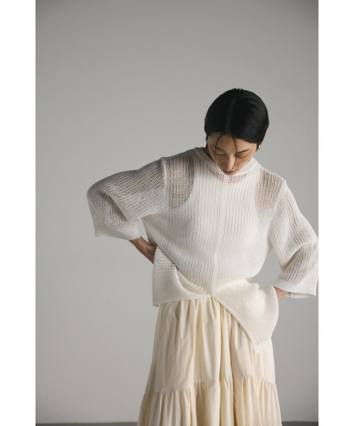 STYLEMIXER(スタイルミキサー)の「2WAYクロシェニット(ニット/セーター・レディース・ブラック/ベージュ/ピンク/ホワイト・FREE)」の5枚目の写真