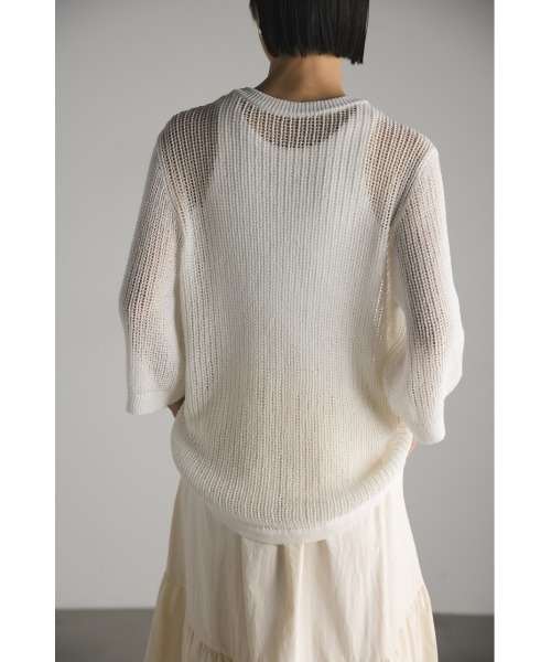 STYLEMIXER(スタイルミキサー)の「2WAYクロシェニット(ニット/セーター・レディース・ブラック/ベージュ/ピンク/ホワイト・FREE)」の7枚目の写真