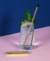 【 Lund London / ルンド ロンドン 】 トラベル メタリック ステンレスストロー 専用アルミケースセット Lund Luxe Straw TEI