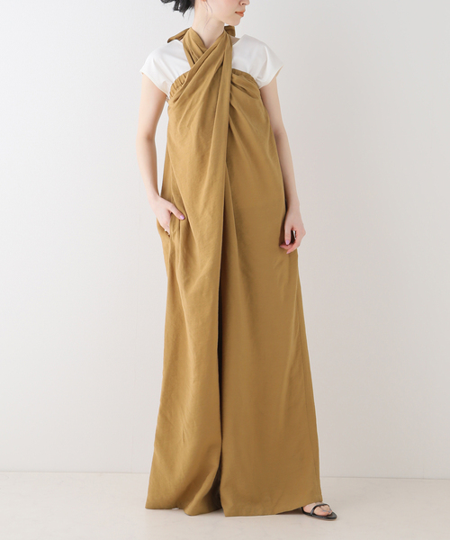 セール】クロスホルターネックオールインワン（ワンピース