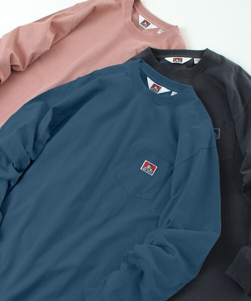 BEN DAVIS（ベンデイビス）の「【BEN DAVIS(ベンデイビス)】LONG SLEEVE POCKET TEE(REGULAR) / ピスネーム ポケット ロンT ワンポイント 長袖（Tシャツ/カットソー・メンズ・オフホワイト/ブルー/カーキ/ダークパープル/ブラック/ブルー系その他2/チャコール/オレンジ系その他5/ホワイト/グリーン系その他/ダークネイビー/グリーン系その他4・SMALL/MEDIUM/LARGE/X-LARGE）」の10枚目の写真