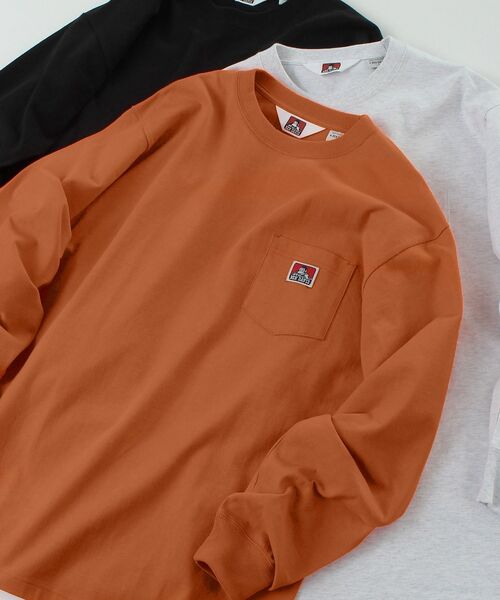 BEN DAVIS（ベンデイビス）の「【BEN DAVIS(ベンデイビス)】LONG SLEEVE POCKET TEE(REGULAR) / ピスネーム ポケット ロンT ワンポイント 長袖（Tシャツ/カットソー・メンズ・オフホワイト/ブルー/カーキ/ダークパープル/ブラック/ブルー系その他2/チャコール/オレンジ系その他5/ホワイト/グリーン系その他/ダークネイビー/グリーン系その他4・SMALL/MEDIUM/LARGE/X-LARGE）」の12枚目の写真