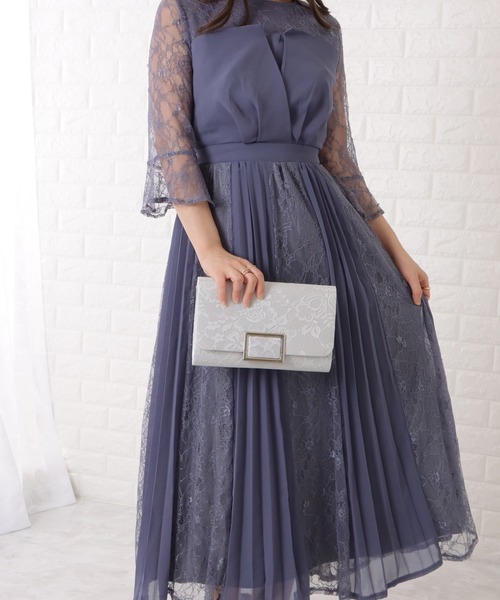 Lace Ladies（レースレディース）の「メタリックバックル付き総レースクラッチバッグ（クラッチバッグ・レディース・ブラック/アイボリー/グレー・FREE）」の7枚目の写真