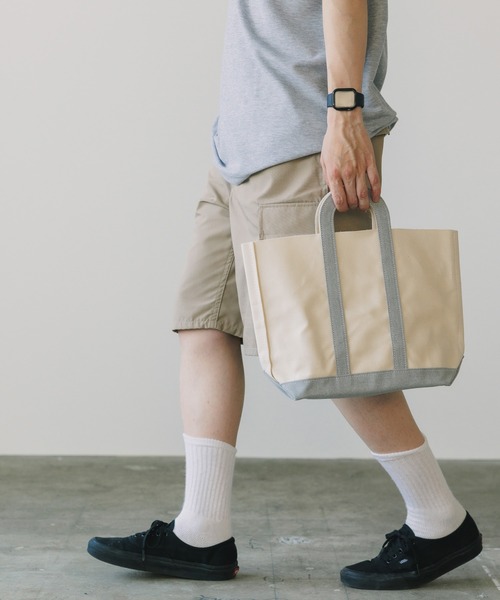 mocT/モクティ×TEMBEA/テンベア FLAT HANDLE TOTE SMALL ワンハンドル トートバッグ キャンバスコットン