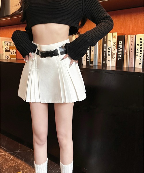 セール】【Jasmine】ミニ丈デザインプリーツスカート（スカート